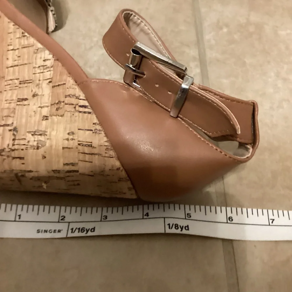 Brown and Snake Print Wedge Sandals